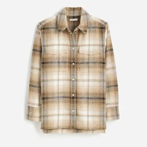 Madewell Flannel Button-Up Shirt-Jacket in Plaid